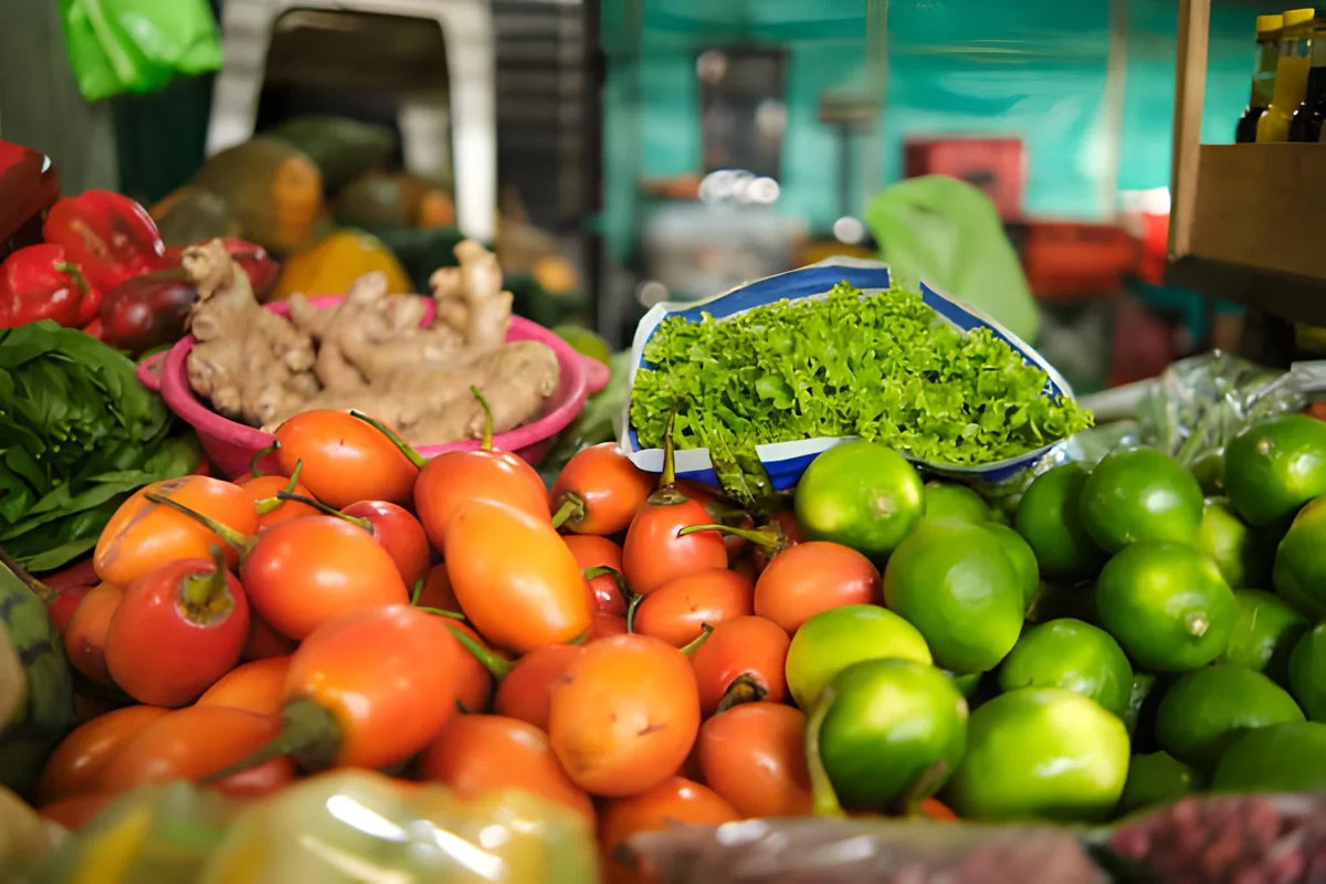 Frutas y verduras frescas en Playa del Carmen
