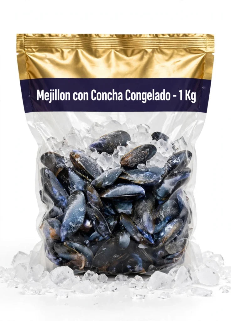 Mejillón con Concha Congelado – 500 g