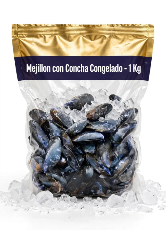 Mejillón con Concha Congelado – 500 g